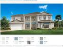 Two-story home with light beige siding, gray roof and balcony at 2477 Waterfront Cir, Sarasota, FL 34240