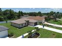 Aerial view of a single-story home with surrounding landscape at 2471 W Price Blvd, North Port, FL 34286