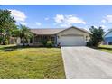 Single-story house with attached garage and well-maintained lawn at 4601 Ulster Ave, North Port, FL 34287