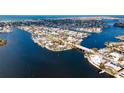 Wide shot of waterfront community with many houses and canals at 543 Key Royale Dr, Holmes Beach, FL 34217
