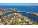 Bird's eye view of waterfront homes and canals at 707 Park Ln, Bradenton, FL 34209