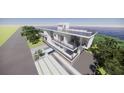 Modern home with a pool and waterfront access at 0 Casey Key Rd, Nokomis, FL 34275