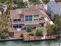 Luxury waterfront home with expansive patio and private dock at 1348 Harbor Dr, Sarasota, FL 34239