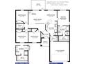Four-bedroom, two-bathroom home floor plan with a two-car garage and optional fireplace at 4744 Badali Rd, North Port, FL 34286