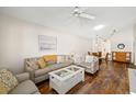 Inviting living space featuring contemporary furnishings, wood floors, and an open layout at 2812 Heritage Ln # 2812, Bradenton, FL 34209