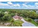 Stunning property with a circular driveway and lush landscaping at 220 Ciboa Ave, North Port, FL 34287