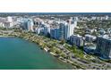 Aerial view showing building location near the waterfront at 711 S Palm Ave # 203, Sarasota, FL 34236