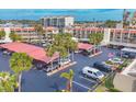 Aerial view of the community parking lot with shade structures at 270 Santa Maria St # 201, Venice, FL 34285