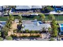 Bird's-eye view of waterfront property showcasing canal access at 834 Jungle Queen Way, Longboat Key, FL 34228
