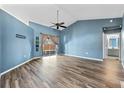Spacious living room with hardwood floors and high ceilings at 4905 22Nd E Ct, Bradenton, FL 34203