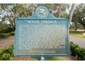 Historical marker detailing Seven Springs' history at 3856 Trophy Blvd # 2, New Port Richey, FL 34655