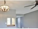 Bright dining area with ceiling fan and chandelier at 3620 Ironwood Cir # 206O, Bradenton, FL 34209
