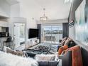 Spacious living area features water views and stylish decor at 972 Sandpiper Cir # 972, Bradenton, FL 34209
