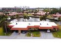 Top-down view of canal-front property with private boat dock at 4104 Catalina Dr, Bradenton, FL 34210