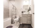 Clean and modern bathroom with tiled shower and vanity at 16351 Coconut Palm Dr, Port Charlotte, FL 33953
