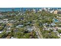 Bird's eye view of the property and surrounding neighborhood at 1858 Oak St, Sarasota, FL 34236