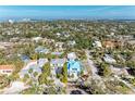 Aerial view showcasing a house and neighborhood near the coast at 5302 Las Rosas, Sarasota, FL 34242