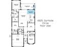 Detailed floor plan of 4925 Surfside Circle showcasing the layout of rooms and spaces at 4925 Surfside Cir, Bradenton, FL 34211