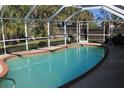 Relaxing kidney-shaped pool with screened enclosure at 22342 Augusta Ave, Port Charlotte, FL 33952