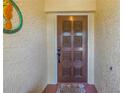 Ornate front door with welcome mat at 6101 34Th W St # 19H, Bradenton, FL 34210