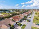 Community overview: even rows of villas with tile roofs and lush landscaping at 3841 Albacete Cir # 51, Punta Gorda, FL 33950
