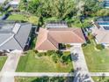 Bird's eye view of a house with a pool in a residential area at 2320 Cass St, Sarasota, FL 34231