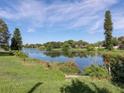 Scenic view of a serene lake surrounded by lush greenery and a clear blue sky at 2098 35Th N St, St Petersburg, FL 33713