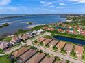 An aerial view showing the property location, nearby pond and ocean and its proximity to local waterways at 3904 Waypoint Ave, Osprey, FL 34229