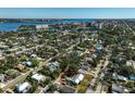 Aerial view of the property in a neighborhood near the water with city views at 2302 8Th W Ave, Bradenton, FL 34205
