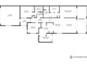 Detailed floor plan showcasing the layout of the home, including bedrooms, living areas, and kitchen at 7340 Golf Pointe Cir, Sarasota, FL 34243