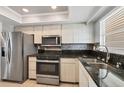 Updated kitchen featuring stainless steel appliances and granite countertops at 4608 Park Acres Dr, Bradenton, FL 34207