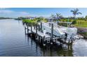 Picture of private boat dock on waterfront property, offering direct access to the water at 14540 Gaspar Loop, Port Charlotte, FL 33981