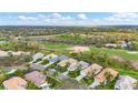 Expansive aerial view of a residential community featuring well-maintained lawns and a nearby golf course at 6547 Oakland Hills Dr, Lakewood Ranch, FL 34202