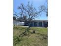 Expansive backyard featuring a well-maintained lawn and a large tree providing ample shade at 935 Shasta Rd, Venice, FL 34293