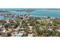 Beautiful aerial view of the property near the water with easy access to the beach at 1622 Wisconsin Ln, Sarasota, FL 34239