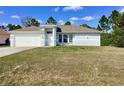 Inviting single-story home with a two-car garage and a well-manicured front lawn at 8314 Drolet Ave, North Port, FL 34291