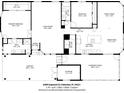 Detailed floor plan for a home with two bedrooms, two bathrooms, carport, and screened porch at 8409 Imperial Cir, Palmetto, FL 34221