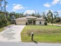 Attractive one-story house with well-manicured lawn and ample parking at 3189 Seattle Ave, North Port, FL 34286