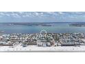 Beautiful aerial view of a beach community along the water and inter-coastal waterway in sunny Florida at 2407 Avenue A, Bradenton Beach, FL 34217