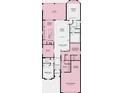 Detailed floor plan showcasing the layout of the home, including the bedrooms, kitchen, and living areas at 14953 Contenta Loop, Bradenton, FL 34211