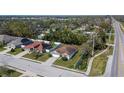 Aerial view of the home's location within a peaceful, tree-lined residential neighborhood at 3514 14Th E Ct, Ellenton, FL 34222
