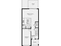 Main floorplan features kitchen, great room, half bath and patio at 15112 Cuzcorro Ct, Nokomis, FL 34275