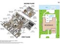 Detailed floor plan showcasing the layout of the home, including room dimensions and outdoor spaces at 347 Ardenwood Dr, Englewood, FL 34223