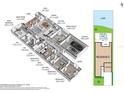 Detailed floorplan showcases the layout of the home with labeled rooms and dimensions at 15430 Blackmoor Ter, Lakewood Ranch, FL 34202