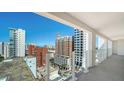 A wonderful view of the city's skyline from the balcony of this modern condo at 101 S Gulfstream Ave # 16K, Sarasota, FL 34236