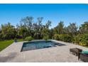 Inviting pool area surrounded by lush landscaping and stylish outdoor furniture at 8227 37Th Avenue W Cir, Bradenton, FL 34209