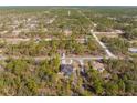 Aerial view of a home nestled among trees in a residential community at 13040 Quigley Ave, Weeki Wachee, FL 34614
