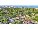 Aerial view of neighborhood showing proximity to water and downtown area at 1422 19Th St, Sarasota, FL 34234