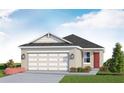 Attractive single-story home showcasing a two-car garage and stylish gray color scheme at 13042 Bayberry Way, Parrish, FL 34219