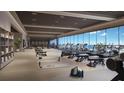 Bright, spacious gym with state-of-the-art equipment and stunning water views at 668 Quay Commons # 1401, Sarasota, FL 34236
